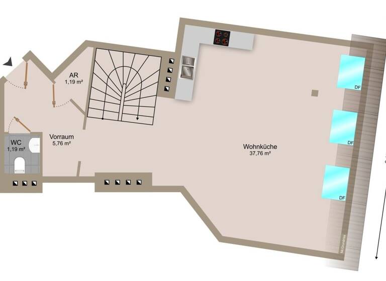 Wohnung zum Kauf 468.995 € 3 Zimmer 89,3 m² Wien 1200