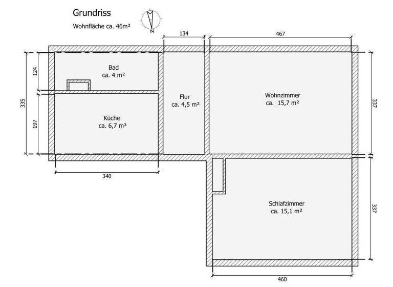 Wohnung zum Kauf 55.000 € 2 Zimmer 46 m² Demmin 17109