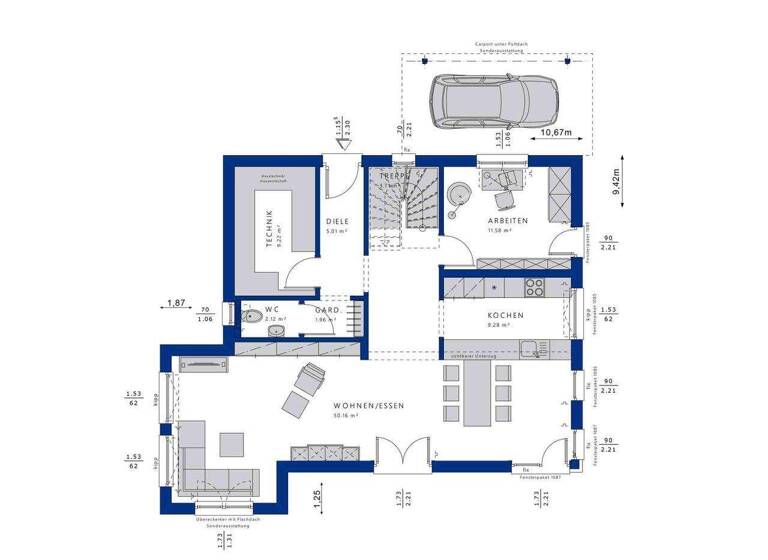 Einfamilienhaus zum Kauf - Erstbezug 605.100 € 7 Zimmer 174,8 m² 475 m² Grundstück Wildbader Straße 50/3 Rötenbach Bad Teinach 75385