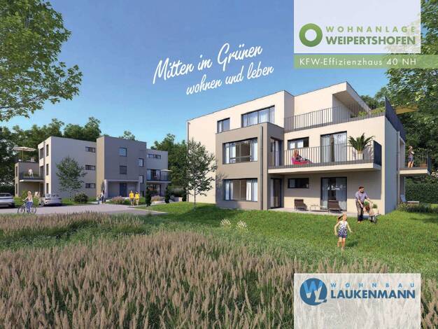 Wohnung zum Kauf - Neubau provisionsfrei 338.700 € 3 Zimmer 79,5 m² 1. Geschoss Schlotfeld Weipertshofen Stimpfach 74597