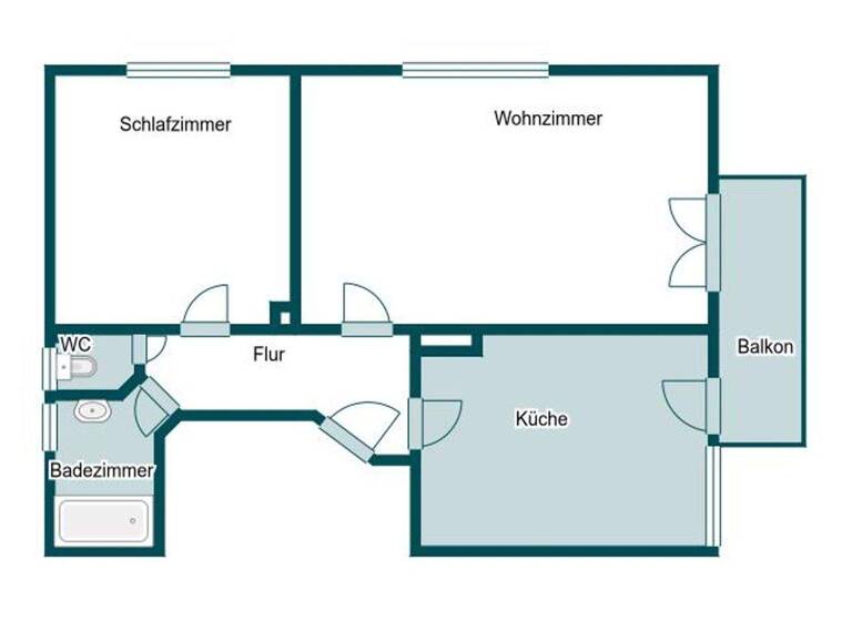 Wohnung zum Kauf 254.900 € 2 Zimmer 79,5 m² 1. Geschoss Vach Fürth 90768