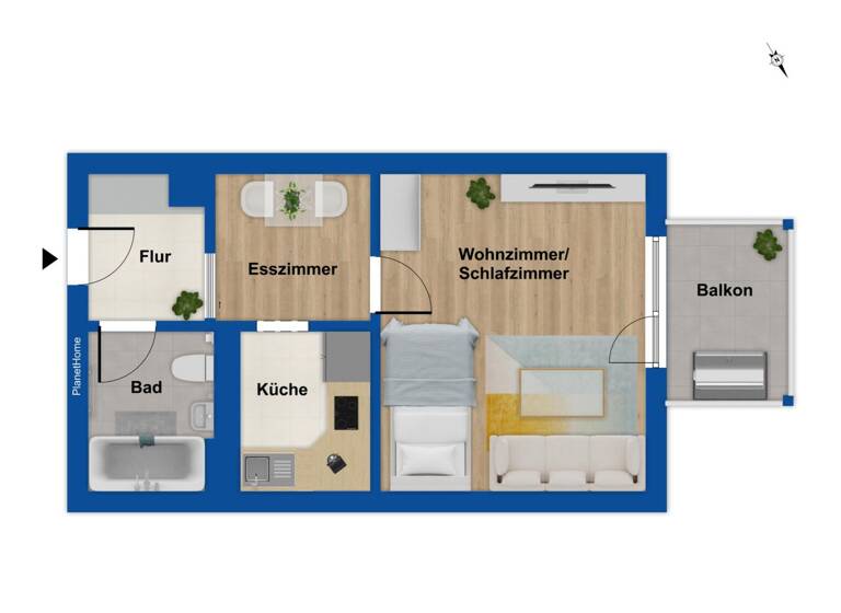 Studio zum Kauf 290.000 € 1 Zimmer 36,5 m² 1. Geschoss Obergiesing München 81539