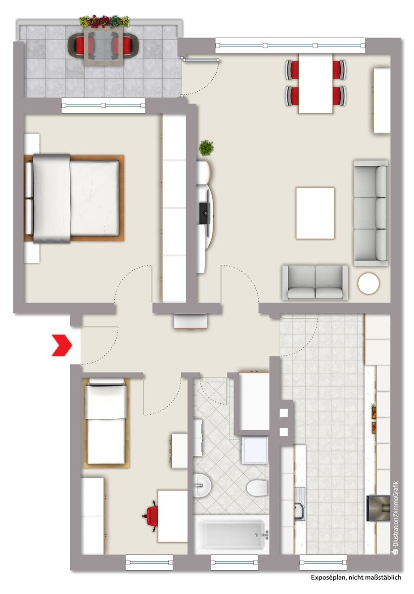 Wohnung zum Kauf 135.500 € 3 Zimmer 84 m²<br/>Wohnfläche 1.<br/>Geschoss Beckum Beckum 59269