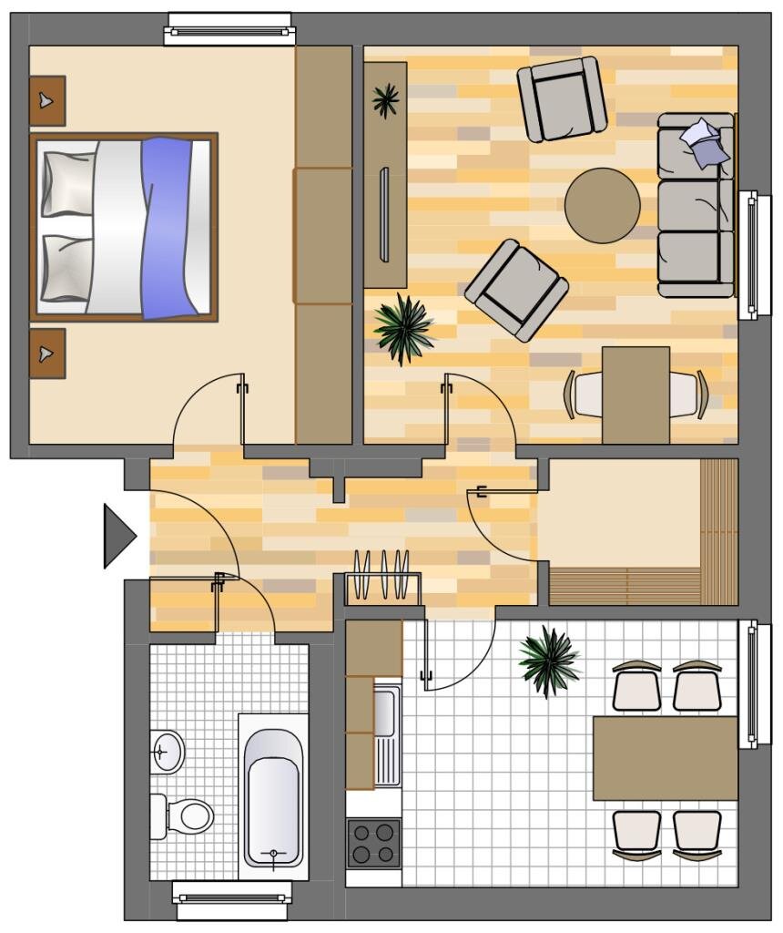 Wohnung zur Miete 419 € 2,5 Zimmer 56,8 m²<br/>Wohnfläche 2.<br/>Geschoss 10.01.2025<br/>Verfügbarkeit Zollernstraße 17 Kirchlinde-Alt Dortmund 44379