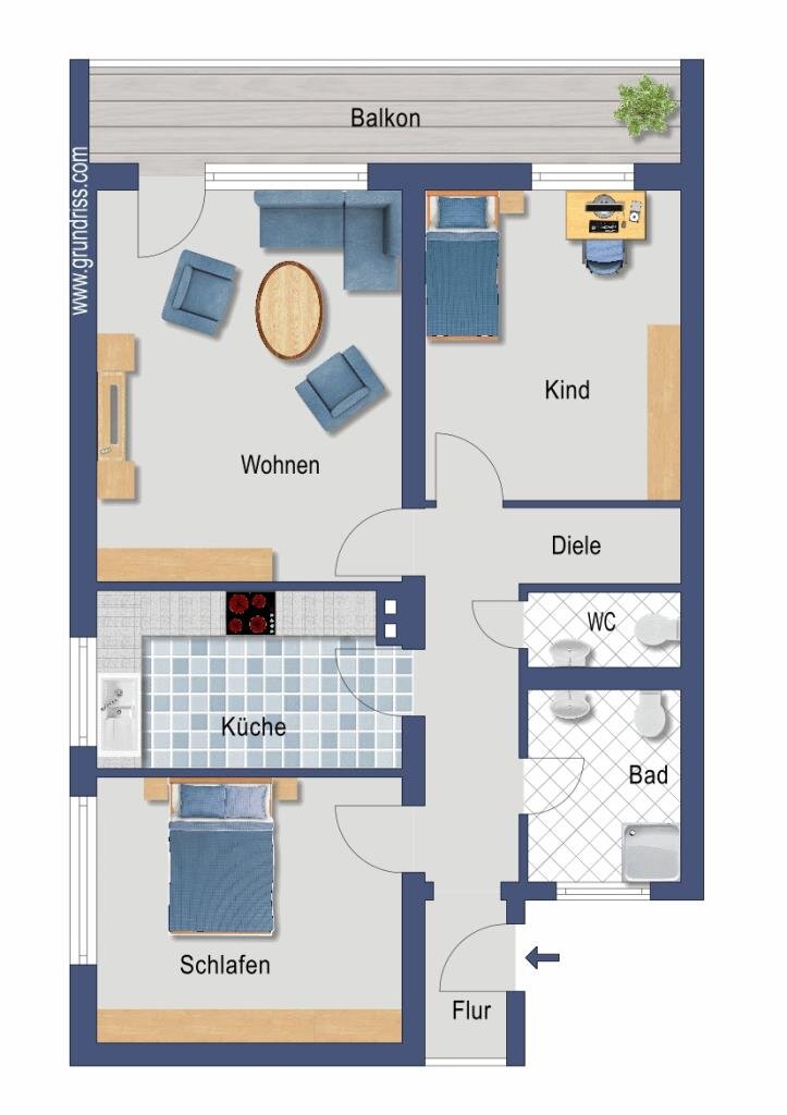 Wohnung zum Kauf provisionsfrei 239.000 € 3 Zimmer 83 m²<br/>Wohnfläche 7.<br/>Geschoss Montanusstraße 4 Mülheim Köln 51065