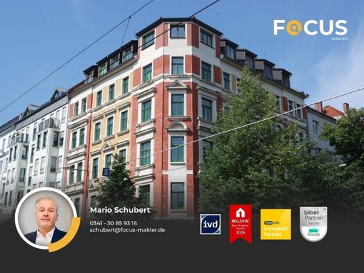 Wohnung zur Miete 580 € 2 Zimmer 55,1 m² 2. Geschoss frei ab 01.10.2026 Könneritzstraße 100 Schleußig Südwest 04229