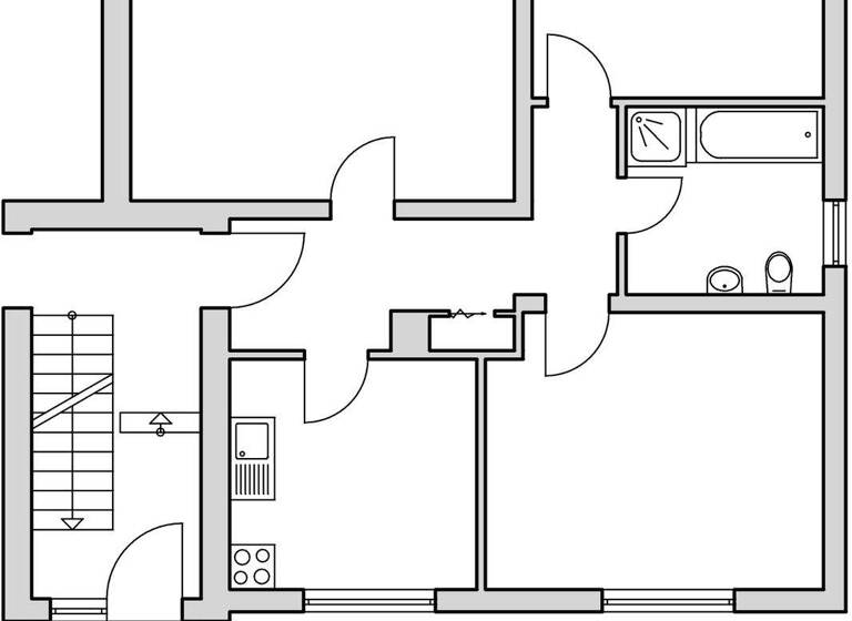 Wohnung zur Miete nur mit Wohnberechtigungsschein 418 € 3 Zimmer 76,6 m² EG Waldstraße 6 Bösingfeld Extertal 32699