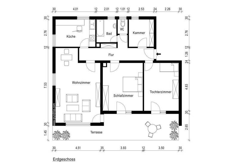 Wohnung zum Kauf 249.000 € 3,5 Zimmer 100,9 m² EG Badenberg 13 Wildpoldsried 87499