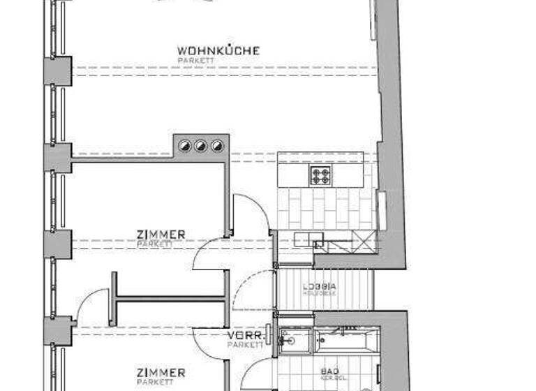 Wohnung zur Miete 2.269 € 4 Zimmer 130,9 m² 3. Geschoss frei ab 15.03.2026 Wien 1070