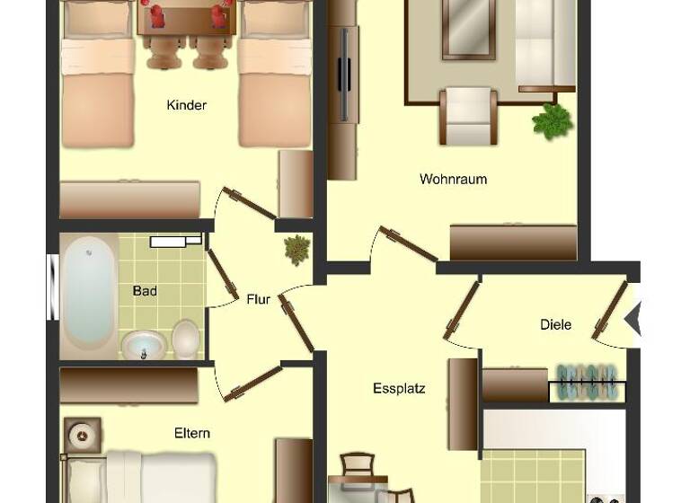 Wohnung zur Miete 639 € 3 Zimmer 69,1 m² 2. Geschoss Sonnenstraße 162 Barmen Wuppertal 42277
