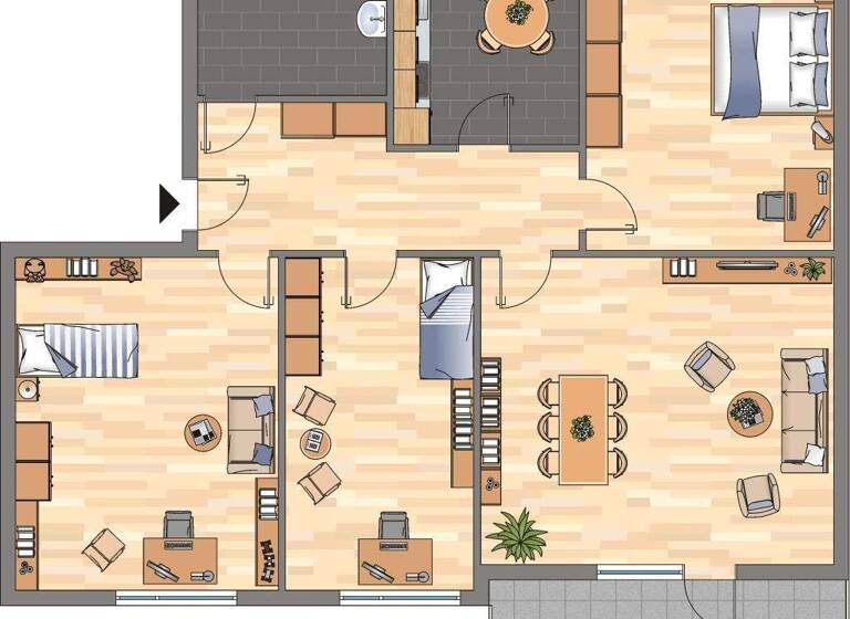 Wohnung zur Miete 729 € 4 Zimmer 83,5 m² 1. Geschoss frei ab 01.06.2026 Kurze Straße 42 Aldenrade Duisburg 47179