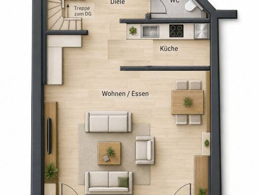 Maisonette zur Miete 660 € 2 Zimmer 66 m² Sulzfeld Sulzfeld 75056