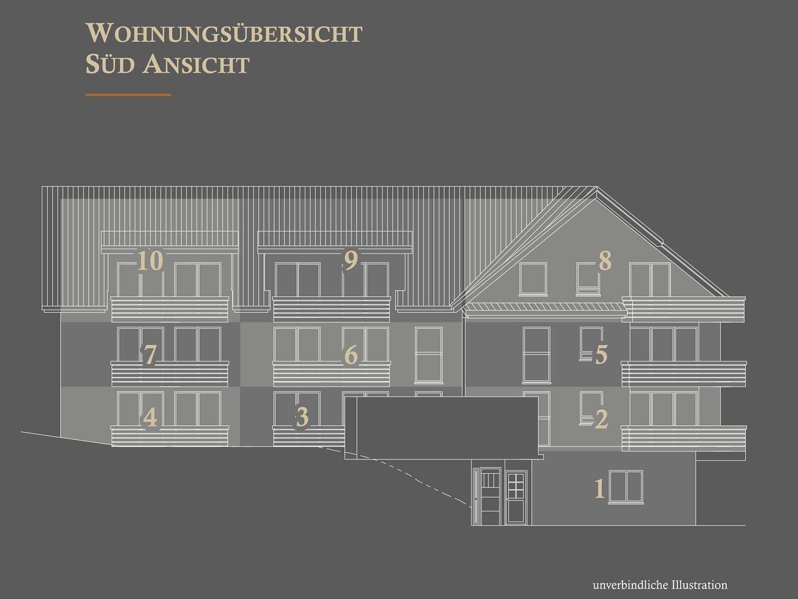 Wohnung zum Kauf provisionsfrei 279.000 € 2 Zimmer 52,7 m²<br/>Wohnfläche 2.<br/>Geschoss Martinstraße 40 Bonndorf Bonndorf im Schwarzwald 79848