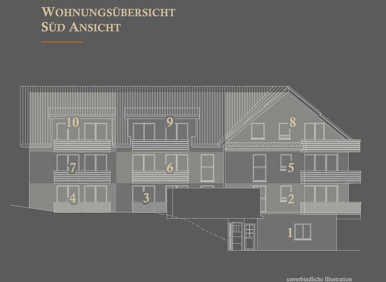 Wohnung zum Kauf provisionsfrei 279.000 € 2 Zimmer 52,7 m²<br/>Wohnfläche 2.<br/>Geschoss Martinstraße 40 Bonndorf Bonndorf im Schwarzwald 79848