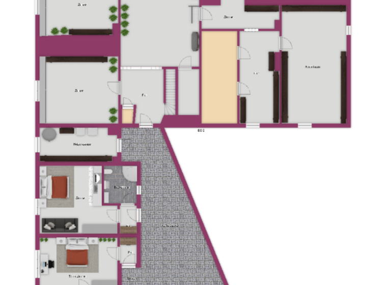 Mehrfamilienhaus zum Kauf 1.490.000 € 19 Zimmer 632 m² 3.990 m² Grundstück Innstadt Passau 94032
