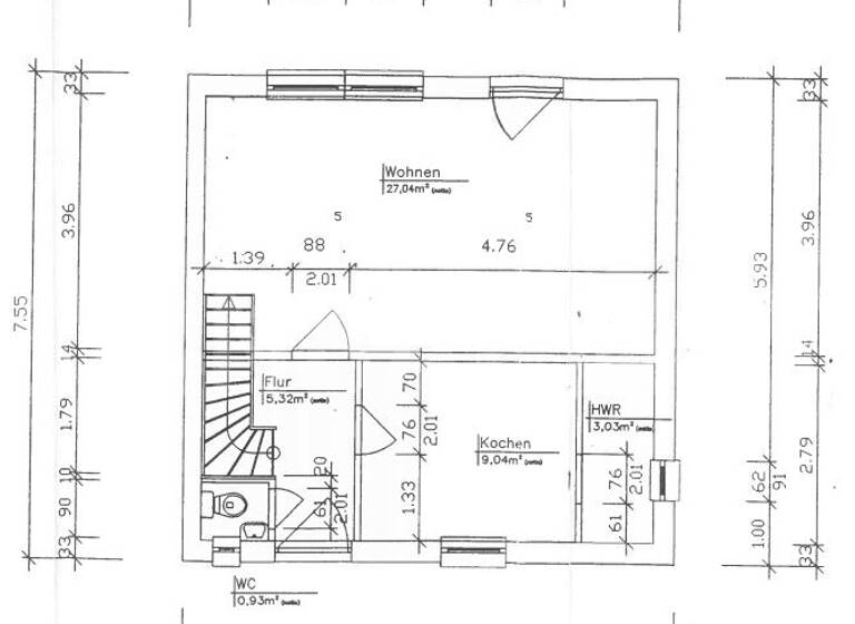 Doppelhaushälfte zum Kauf 149.500 € 2 Zimmer 85 m² 1.618 m² Grundstück Leppin Siedenbrünzow / Leppin 17111