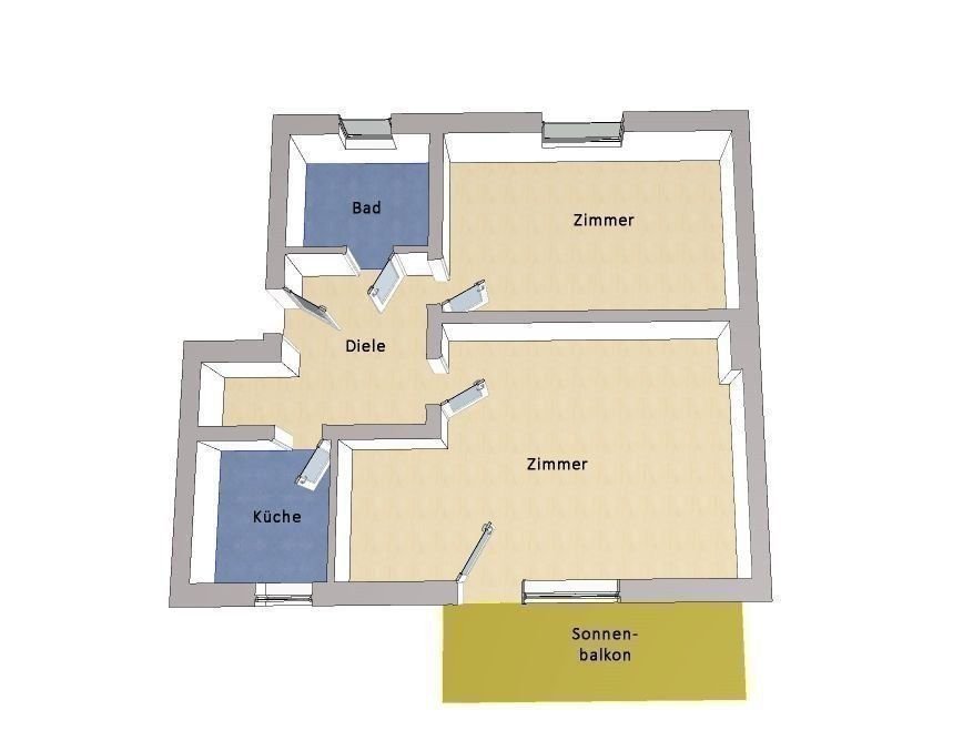 Wohnung zum Kauf 215.000 € 2 Zimmer 62 m²<br/>Wohnfläche Rudow Berlin 12357