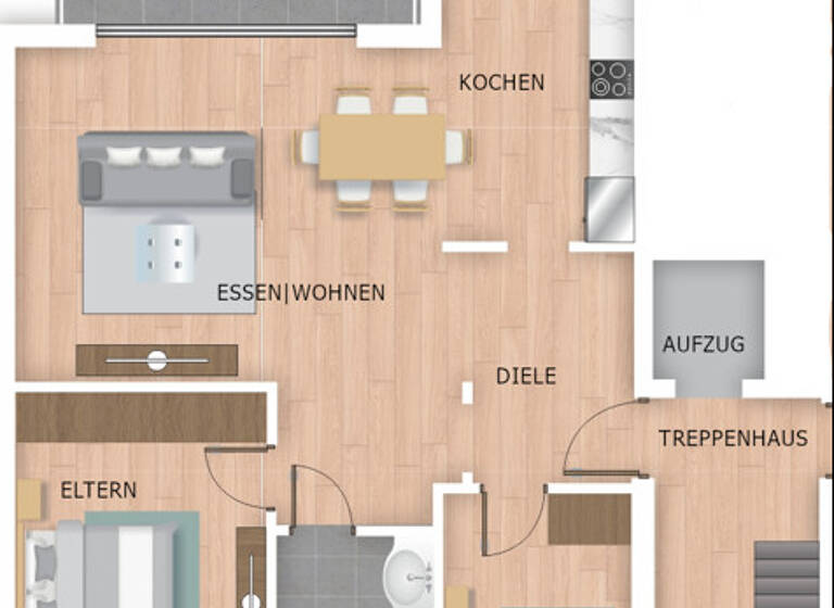 Wohnung zum Kauf 378.200 € 3 Zimmer 88,8 m²<br/>Wohnfläche 1.<br/>Geschoss Holsterhausen Herne 44625