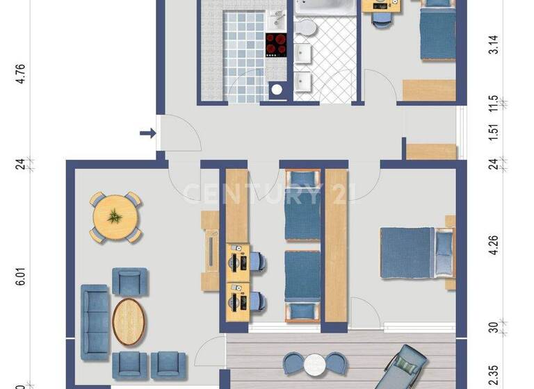 Wohnung zum Kauf 299.000 € 4 Zimmer 92 m² 5. Geschoss Biberach 88400