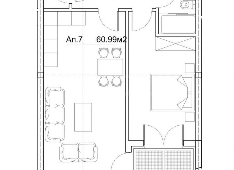 Studio zum Kauf 110.187 € 2 Zimmer 69,3 m² Sofia