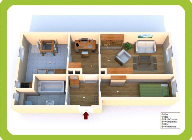 Wohnung zum Kauf provisionsfrei 188.000 € 2,5 Zimmer 56 m² EG Gärten b Wöhrd Nürnberg 90489