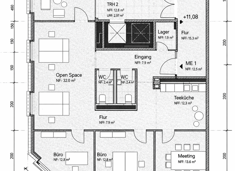 Bürofläche zur Miete provisionsfrei 2.139 € 138 m² Bürofläche Bergheim Heidelberg 69115