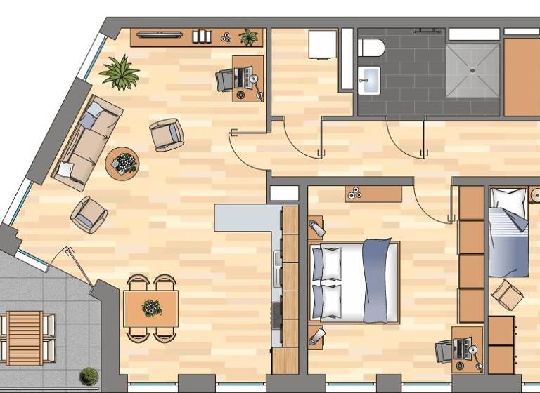 Wohnung zur Miete - Erstbezug 1.119 € 3 Zimmer 89,2 m² 4. Geschoss Bert-Brecht-Straße 39 Südviertel Essen 45128