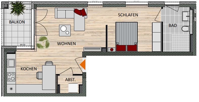 Wohnung zum Kauf provisionsfrei 249.900 € 2 Zimmer 47,2 m²<br/>Wohnfläche 2.<br/>Geschoss Much Much 53804