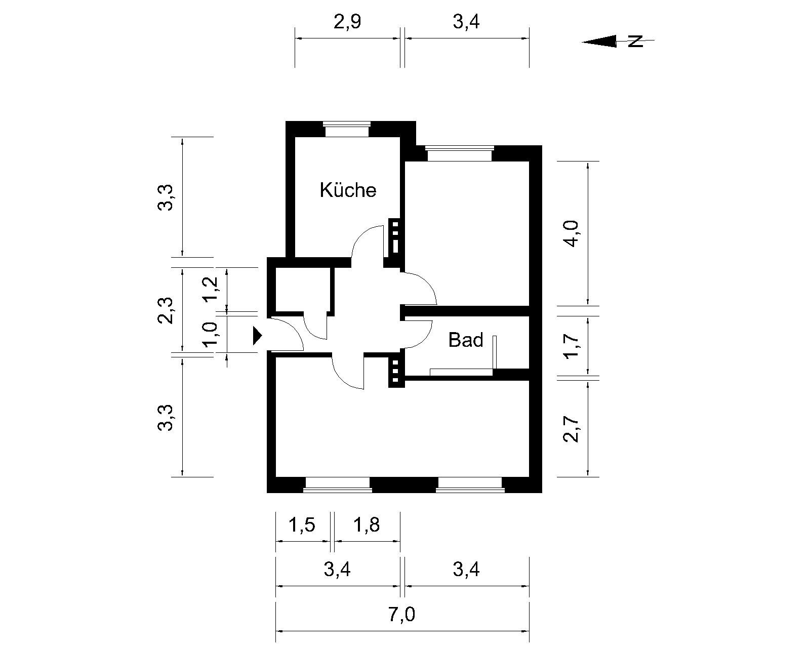 Wohnung zur Miete 520 € 2 Zimmer 57,8 m²<br/>Wohnfläche 1.<br/>Geschoss Völpker Str. 7 Beimssiedlung Magdeburg 39110