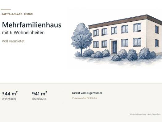 Mehrfamilienhaus zum Kauf provisionsfrei 530.000 € 14 Zimmer 344 m² 941 m² Grundstück Lemgo Lemgo 32657