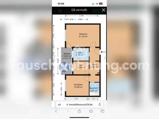 Wohnung zur Miete Tauschwohnung 1.300 € 3 Zimmer 65 m² 3. Geschoss Planegg Planegg 82152