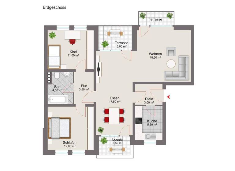 Wohnung zum Kauf 299.000 € 3 Zimmer 84,4 m² Innenstadt Wilhelmshaven 26382