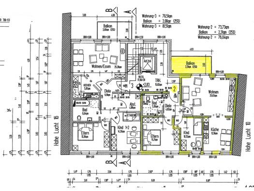 Wohnung zum Kauf provisionsfrei 237.000 € 3 Zimmer 76 m² 2. Geschoss frei ab 01.01.2027 Hohe Lucht 14 Coesfeld Coesfeld 48653