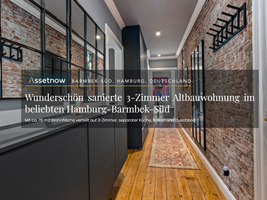 Wohnung zum Kauf 649.000 € 3 Zimmer 76 m² 2. Geschoss Barmbek-Süd Hamburg 22083