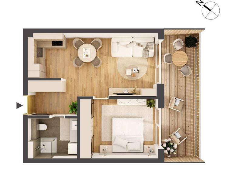 Wohnung zum Kauf - Neubau provisionsfrei 250.000 € 2 Zimmer 46,2 m² EG Franz-Prantl-Park 1 Jenbach 6200