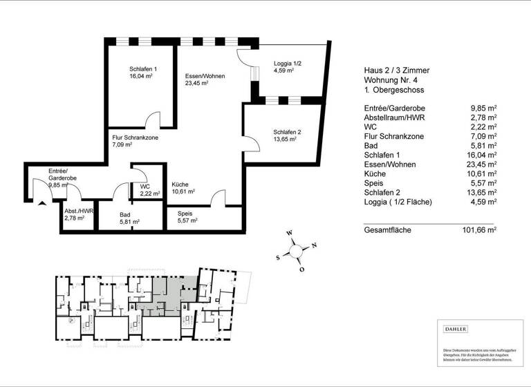 Wohnung zum Kauf - Erstbezug 599.794 € 3 Zimmer 101,7 m² 1. Geschoss Hofkirchen 94544