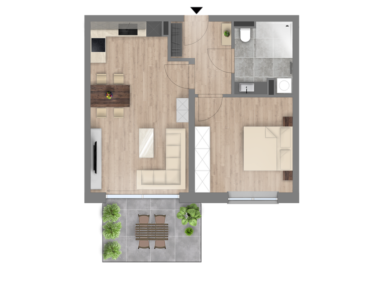 Wohnung zum Kauf - Erstbezug provisionsfrei 283.000 € 2 Zimmer 59,6 m² 1. Geschoss Sebastianstraße Pavelsbach Postbauer-Heng 92353