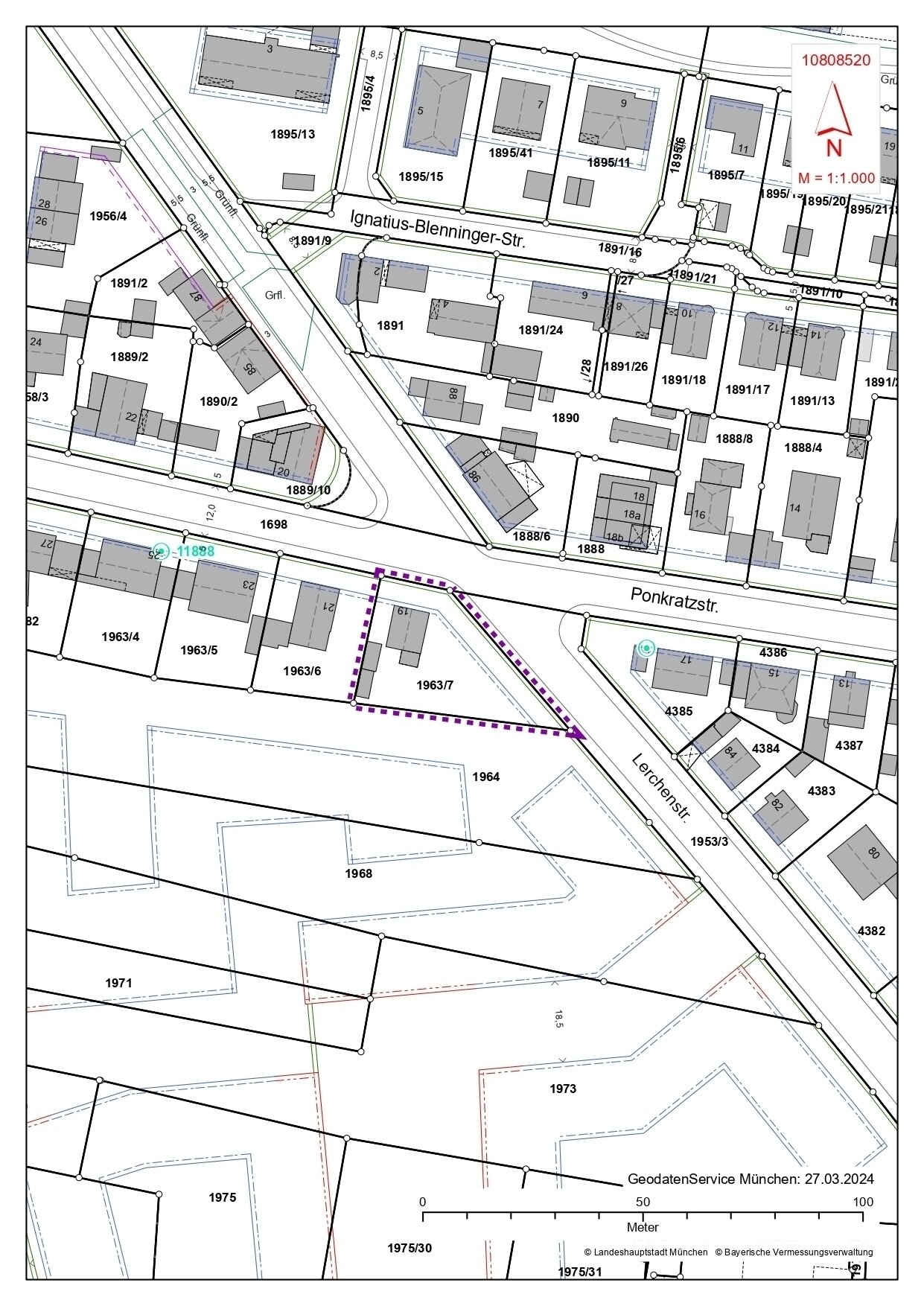 Grundstück zum Kauf 1.400.000 € 936 m²<br/>Grundstück Feldmoching München 80995