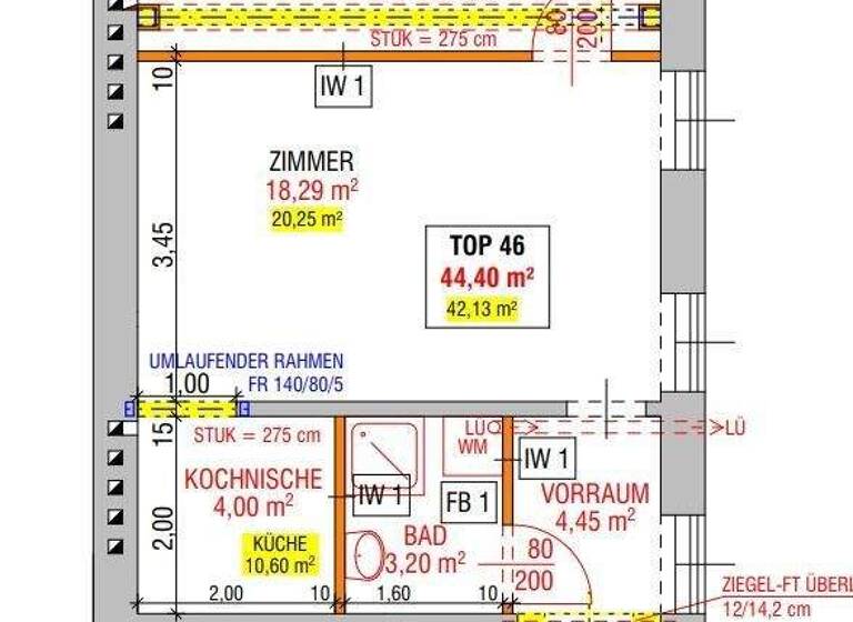 Wohnung zum Kauf - Erstbezug 199.000 € 2 Zimmer 44 m² Wien 12.,Meidling 1120