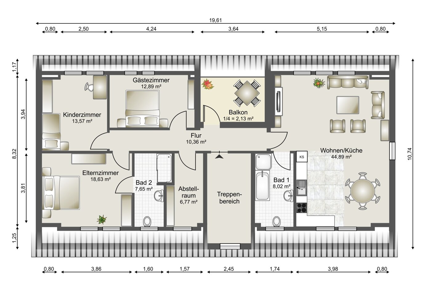 Wohnung zum Kauf 349.000 € 4 Zimmer 126 m²<br/>Wohnfläche Ihringshausen Fuldatal / Ihringshausen 34233