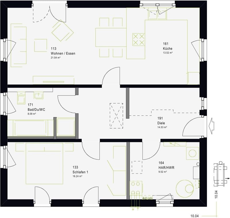 Bungalow zum Kauf provisionsfrei 415.609 € 2 Zimmer 82 m²<br/>Wohnfläche 400 m²<br/>Grundstück Hofweier Offenburg 77654