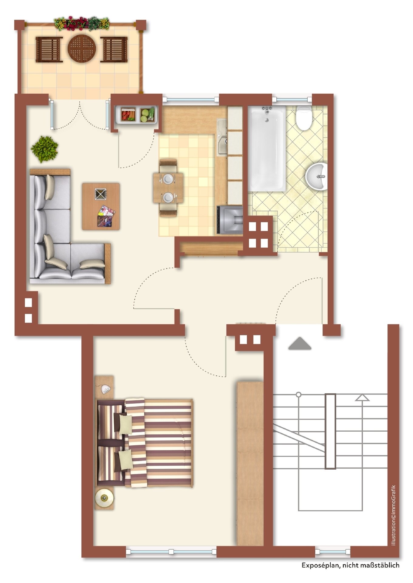 Wohnung zum Kauf 159.800 € 2 Zimmer 40 m²<br/>Wohnfläche 3.<br/>Geschoss Mörsenbroich Düsseldorf 40470