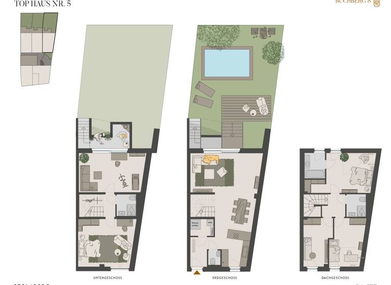 Haus zum Kauf - Erstbezug 1.070.000 € 6 Zimmer 154,1 m² Buchberggasse 8 Klosterneuburg 3400