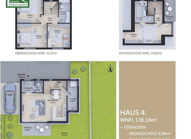 Einfamilienhaus zum Kauf - Erstbezug 769.000 € 5 Zimmer 138,9 m² Maigasse 28 Wien 1210