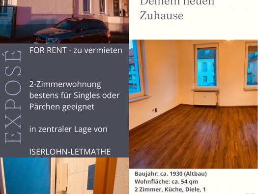 Wohnung zur Miete 400 € 2 Zimmer 54 m² frei ab sofort Brinkhofstraße 25 Letmathe Iserlohn 58642