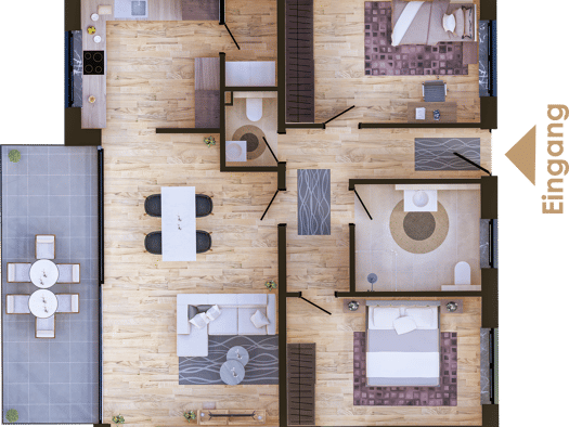 Wohnung zum Kauf - Neubau provisionsfrei 369.044 € 3 Zimmer 98 m² 1. Geschoss Dorfstraße 82 Leuth Nettetal 41334