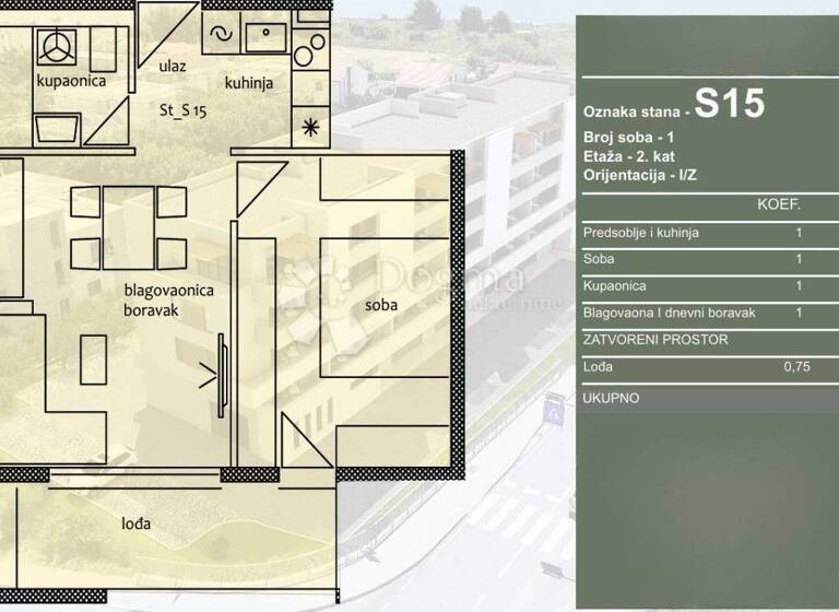 Wohnung zum Kauf 248.960 € 2 Zimmer 49 m² 2. Geschoss Trogir