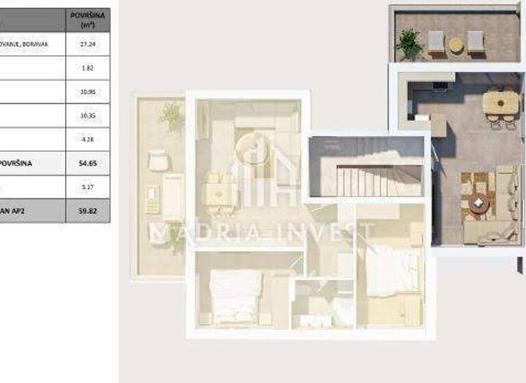 Wohnung zum Kauf 229.000 € 3 Zimmer 65 m² 1. Geschoss Novalja Novalja