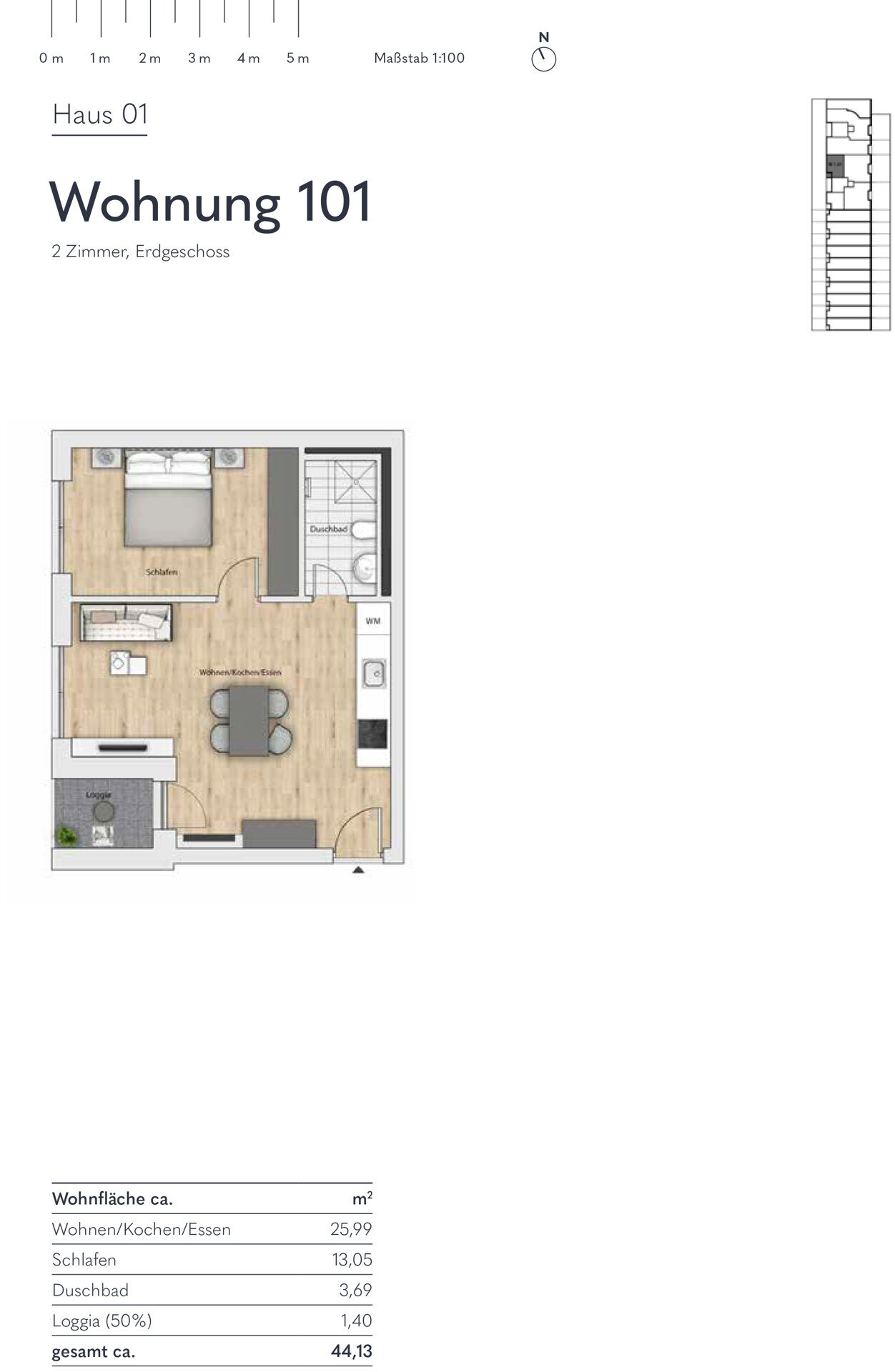 Wohnung zum Kauf provisionsfrei 369.000 € 2 Zimmer 44,1 m²<br/>Wohnfläche 1.<br/>Geschoss Dürneck Freising 85354