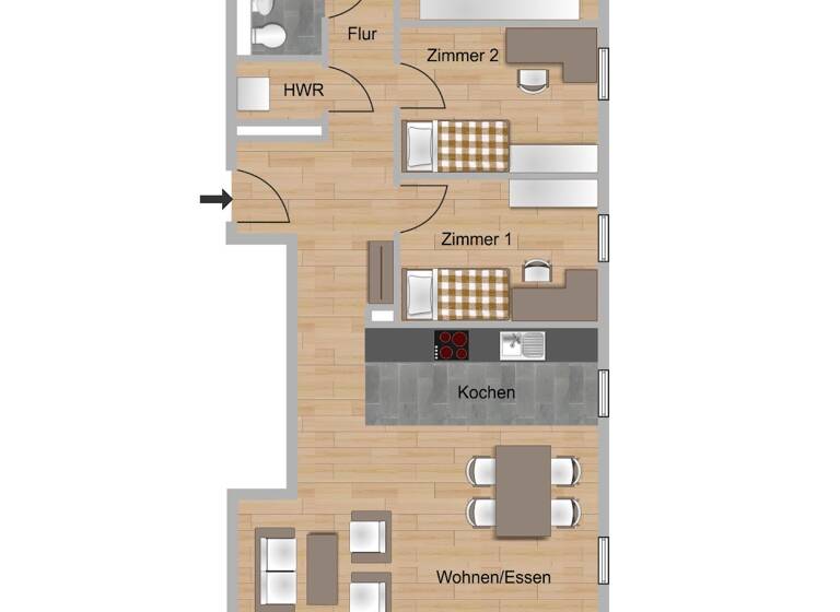 Wohnung zur Miete 1.529 € 4 Zimmer 103,3 m²<br/>Wohnfläche 2.<br/>Geschoss Lange Seegewann 11 Delkenheim Wiesbaden 65205